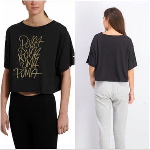 NWT Puma Women's Sweet Loose Crop Tee In Size L